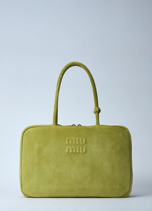 Miu Miu Beau Suede Shoulder Bag Green miu0260047