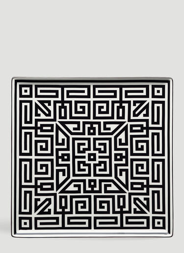 Ginori 1735 Labirinto Vide Poche Squared Plate Black wps0644475