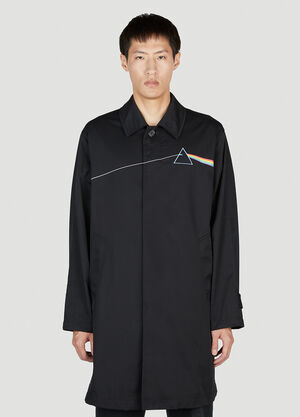 Homme Plissé Issey Miyake Graphic Print Coat Black hmp0159009