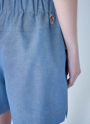 Moncler Grenoble High-Waisted Pleated Shorts Blue mog0264005