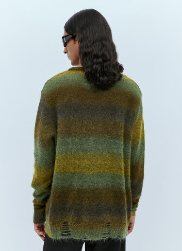 Song for the Mute Distressed Oversized Mohair Sweater Green sfm0154004
