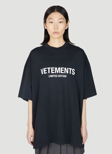 VETEMENTS Logo Limited Edition T-Shirt Black vet0251017