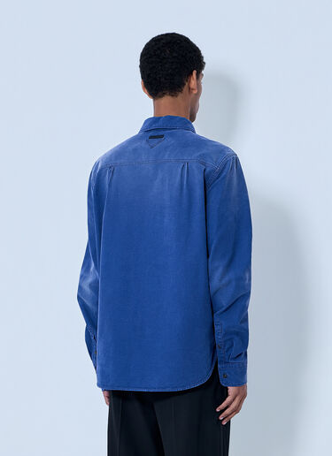 Prada Denim Button-Down Shirt Blue pra0164022