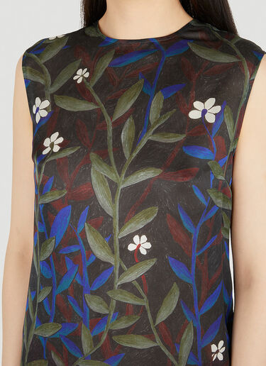 Floral Motif Shift Dress NAMACHEKO Floral Motif Shift Dress Black nac0246001