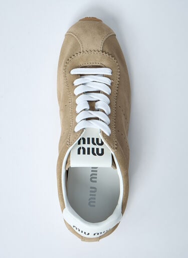 Plume Sneakers Miu Miu Plume Sneakers Beige miu0261019