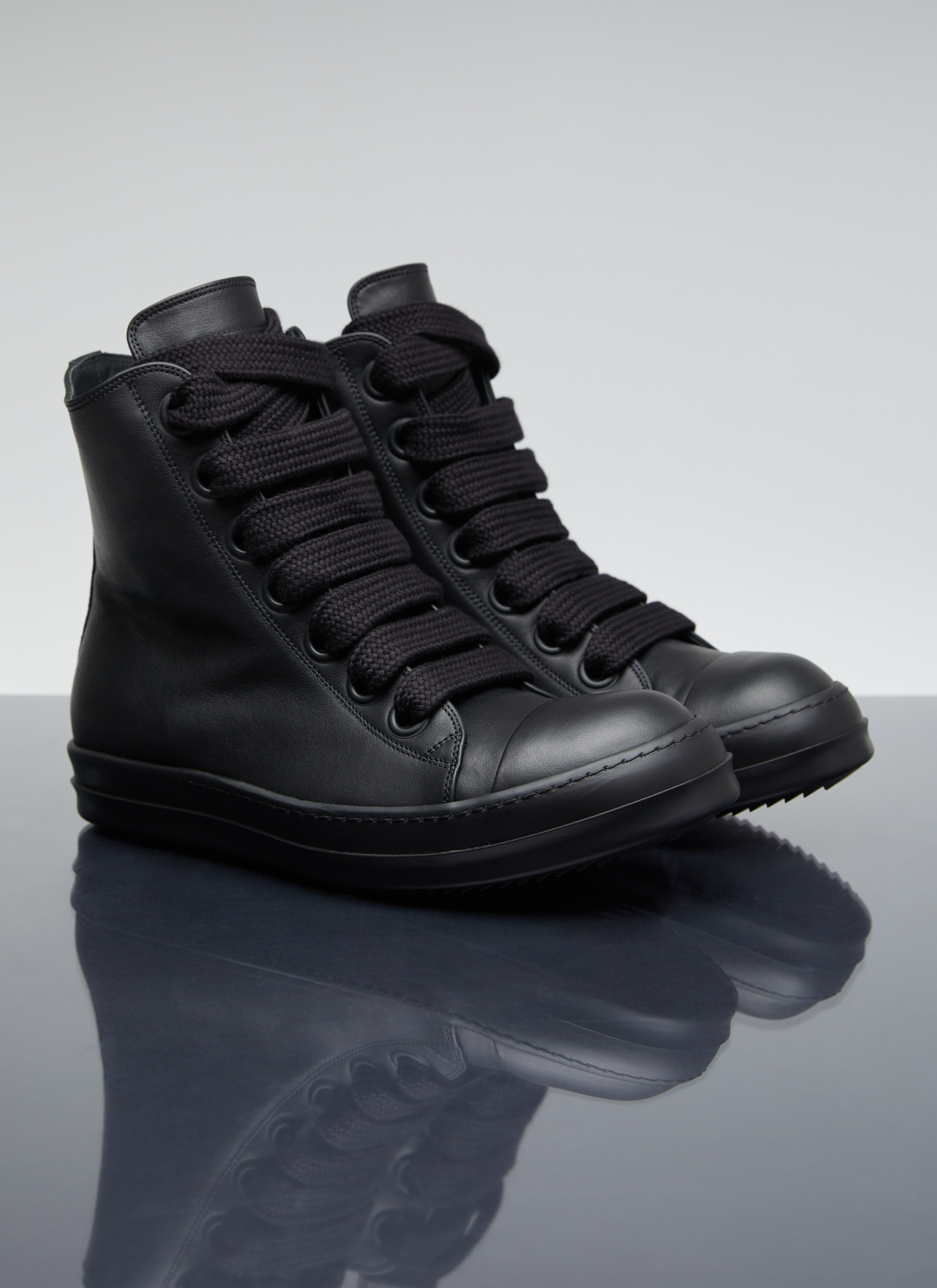 Rick Owens Men's' Jumbo Laced Sneakers in Black | LN-CC®