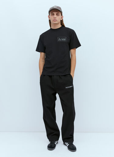 Aries ロゴプリントTシャツ ブラック ari0154004