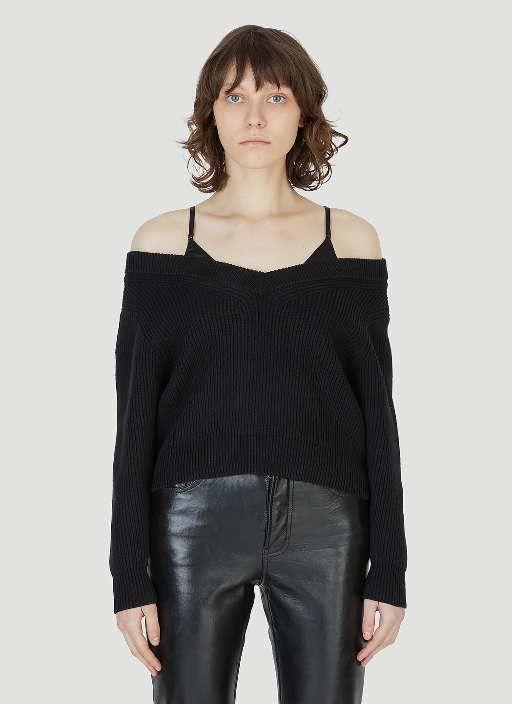 Alexander Wang Off Shoulder Sweater in Black LN CC