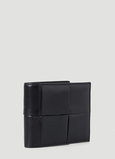 Bottega Veneta Intreccio Bi-Fold Wallet Black bov0148087