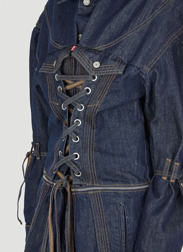 x Levi's 코르셋 지퍼 오프 트러커 데님 재킷 Levi's x No Sesso x Levi's 코르셋 지퍼 오프 트러커 데님 재킷 블루 lvn0349003