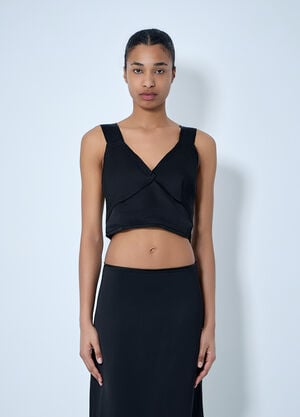 TOTEME V-neck Sleeveless Top Black tot0264022