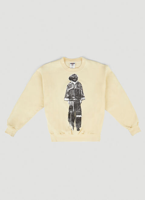 DRx FARMAxY FOR LN-CC x LEVI'S 그래픽 프린트 스웨트셔츠 블루 dfl0347004