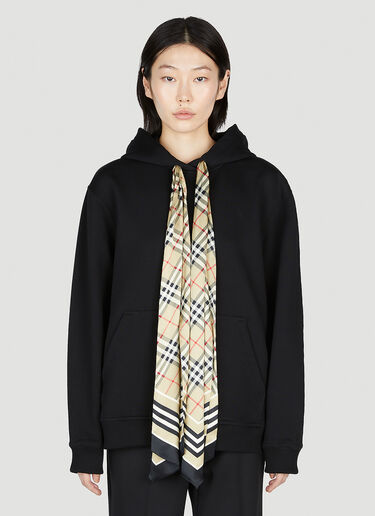 Burberry Scarf Hooded Sweatshirt Black bur0253009