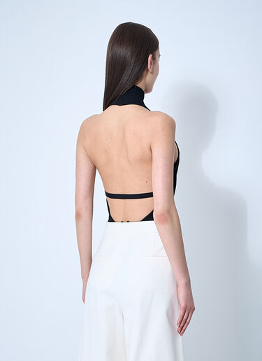 Max Mara Knit Halterneck Top Black max0260038