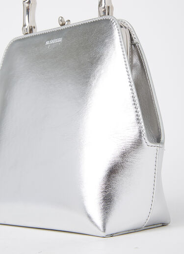 Jil Sander Goji Square Tote Bag Silver jil0253018