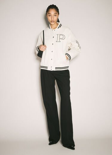 Prada Canvas Bomber Jacket Cream pra0258058