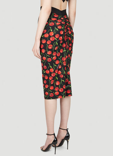 Cherry Pencil Skirt Dolce & Gabbana Cherry Pencil Skirt Red dol0253009