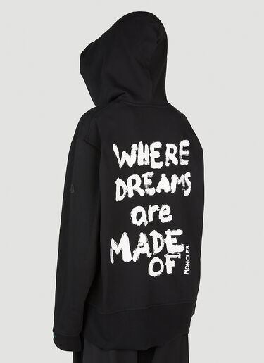 Moncler x Alicia Keys Graphic Print Hooded Sweatshirt Black mak0251012