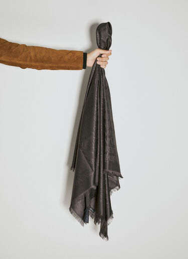Logo Jacquard Square Scarf Saint Laurent Logo Jacquard Square Scarf Brown sla0253160