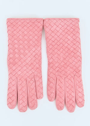 Bottega Veneta Suede Intrecciato Gloves Pink bov0257032