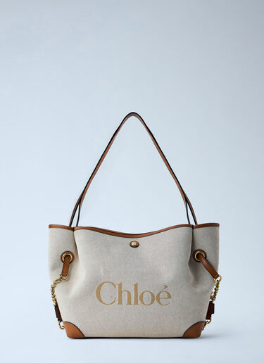 LN-CC® - Chloé: Clover Double Carry Bag - Cream Chloé Clover Double Carry Bag Cream chl0265050
