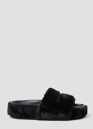 Stella McCartney Faux Fur Plarform Sandals Black stm0253014