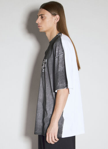 MM6 Maison Margiela 로고 프린트 티셔츠  그레이 mmm0354001