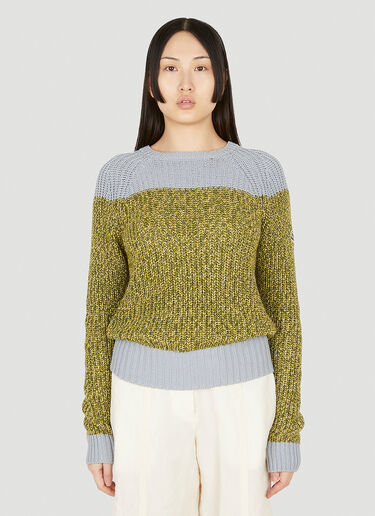 Moncler Two Tone Crewneck Sweater Green mon0248013