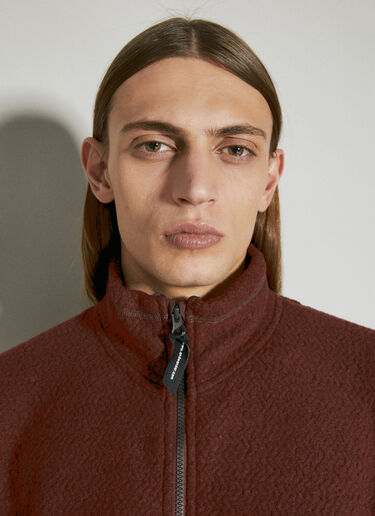 And Wander 抓绒拉链夹克 酒红色 anw0154010