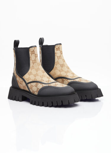 Gucci GG 캔버스 앵클부츠 베이지 guc0253094