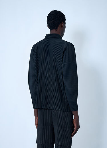 Pleated Polo Shirt Homme Plissé Issey Miyake Pleated Polo Shirt Black hmp0162010