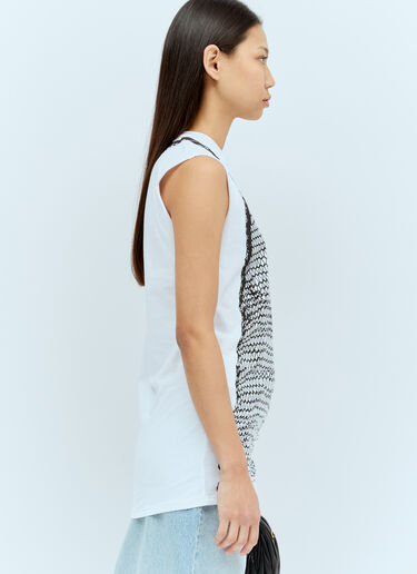 Sportmax Graphic Print Tank Top White spx0256010