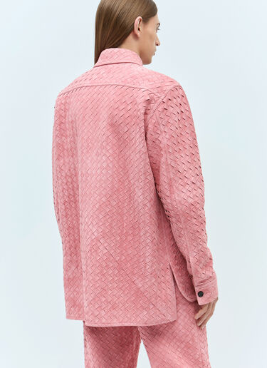 인트레치아토 스웨이드 셔츠 Bottega Veneta 인트레치아토 스웨이드 셔츠 핑크 bov0157003