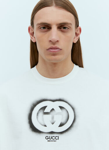 Gucci Interlocking G Graffiti T-Shirt White guc0155055