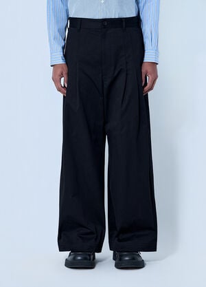 Comme des Garçons Homme Wide-Leg Pleated Trousers Black cdh0164001