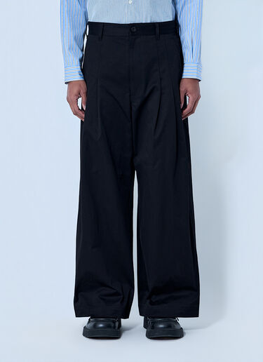 Comme des Garçons Homme Wide-Leg Pleated Trousers Black cdh0164001