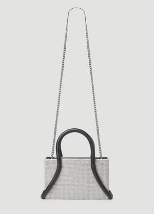 KARA Tubular Midi Shoulder Bag Silver kar0252009