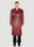 Prada Double Breasted Leather  Trench Coat Red pra0150010