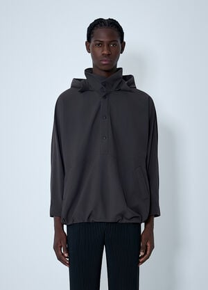 Homme Plissé Issey Miyake Hooded Shirt Brown hmp0162017