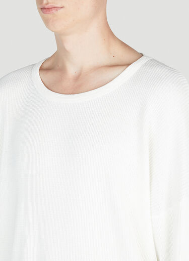 Gallery Dept. Logo Print Thermal Sweatshirt White gdp0153005
