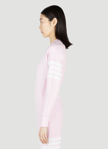 Four Bar Sweatshirt Thom Browne Four Bar Sweatshirt Pink thb0251011