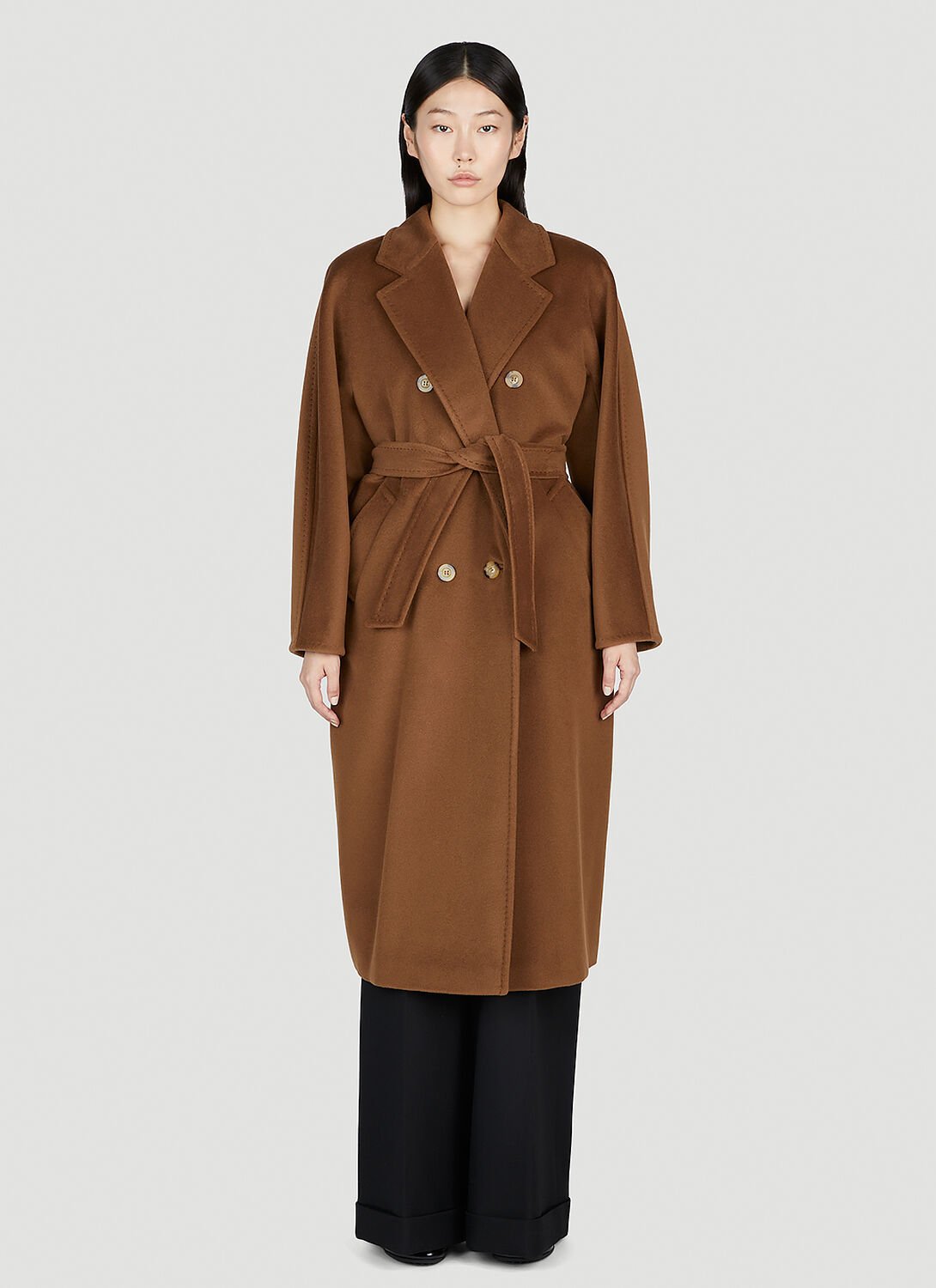 Shop Max Mara Madame Coat In Brown