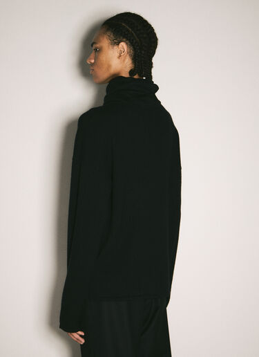 Saint Laurent Turtleneck Sweater Black sla0158006