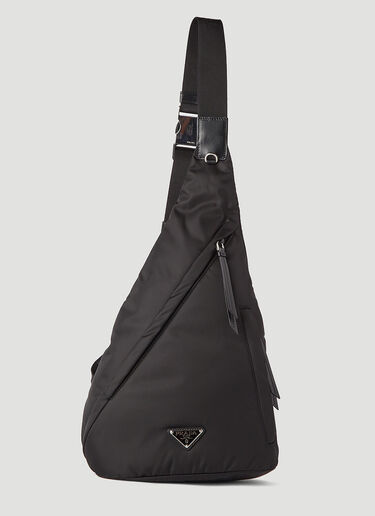 Prada Recycled-Nylon One Shoulder Backpack Black pra0146017