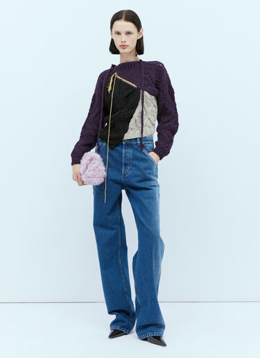 Dries Van Noten Toula 拼布针织衫 黑色 dvn0254029