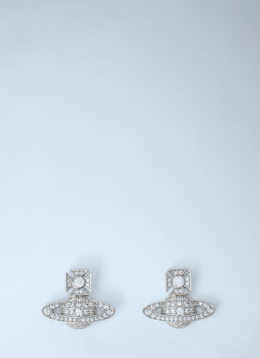LN-CC® - Vivienne Westwood: Carmela Bas Relief Earrings - Silver Vivienne Westwood Carmela Bas Relief Earrings Silver vvw0366023