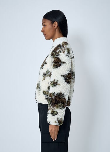 Moncler Textured Zip-Up Jacket White mon0262040