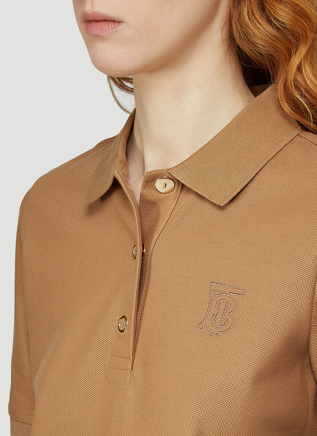 Burberry polo shop shirt womens brown