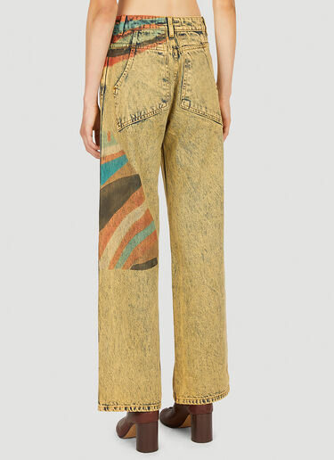 Eckhaus Latta Striped Jeans Yellow eck0249004