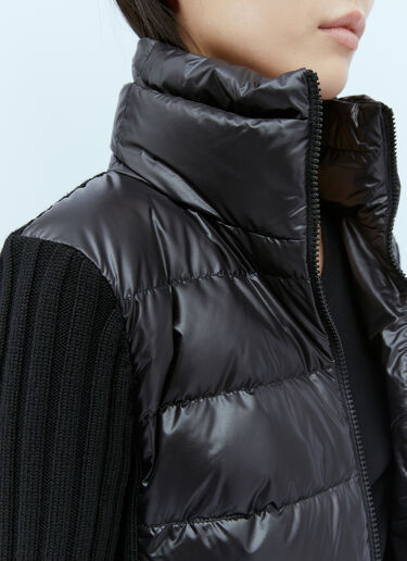 Padded Wool Cardigan Moncler Padded Wool Cardigan Black mon0254043